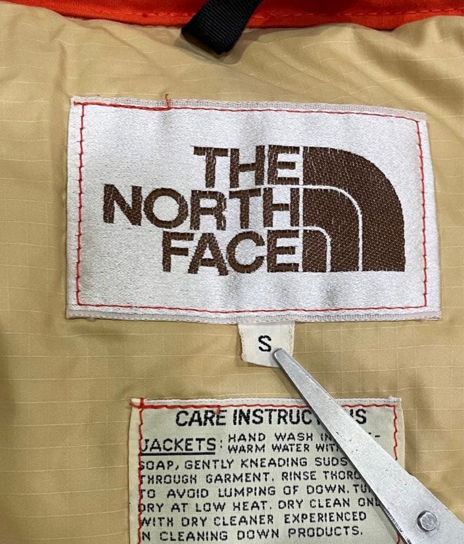 美品　70s USA製　70sノースフェイス 茶タグ ダウンベスト S