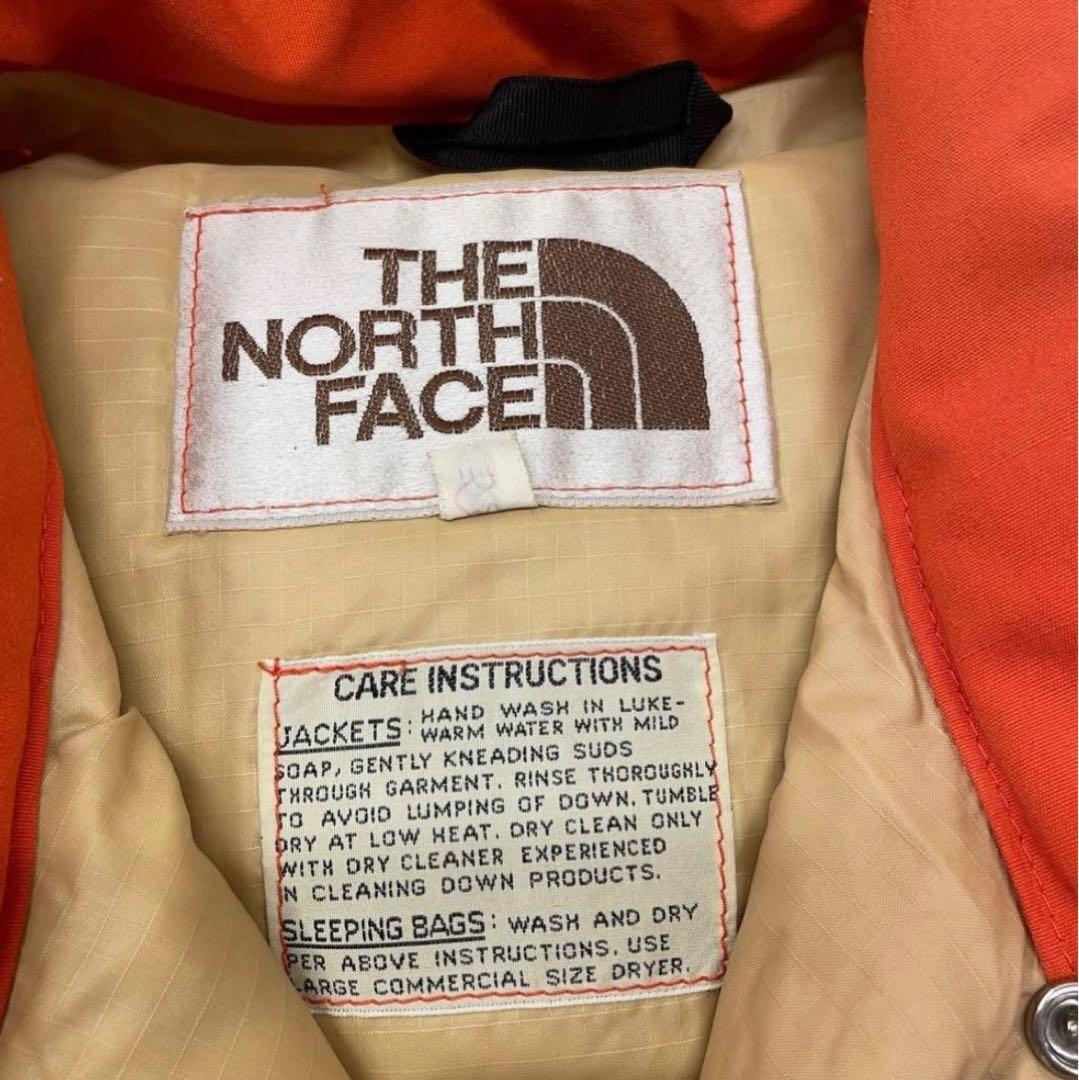 美品　70s USA製　70sノースフェイス 茶タグ ダウンベスト S
