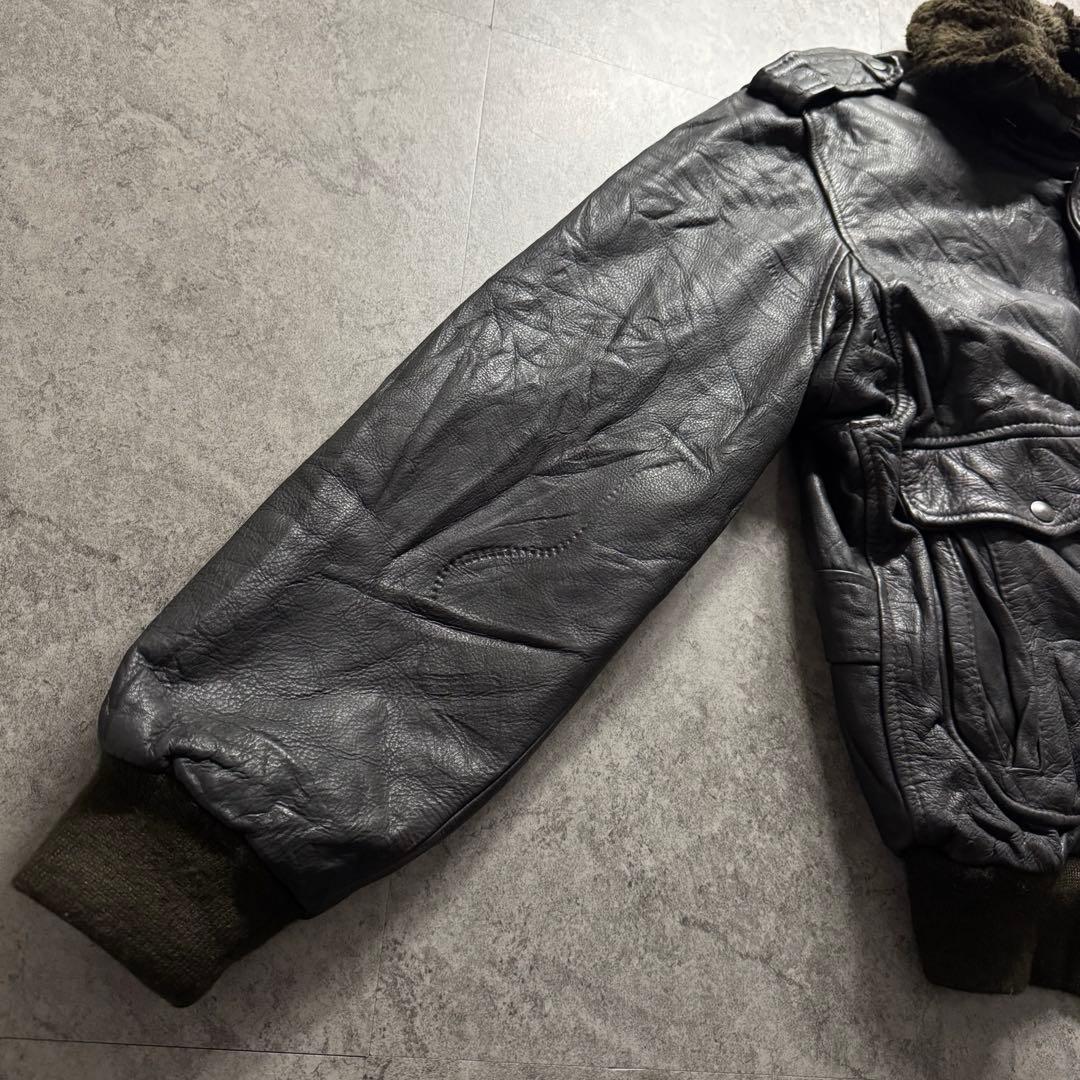 【80s vintage】フライトジャケット　XL G-1 A-2 牛革　短丈