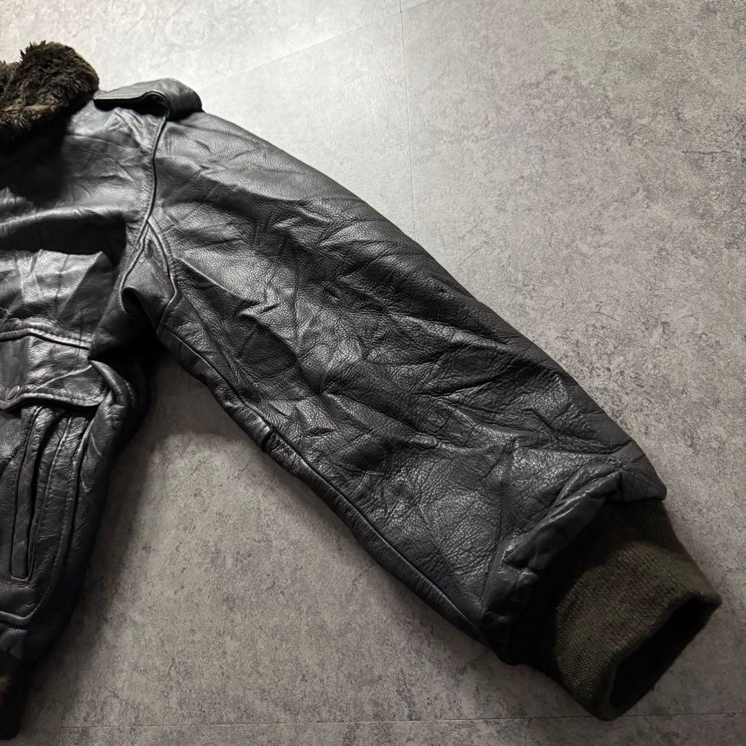 【80s vintage】フライトジャケット　XL G-1 A-2 牛革　短丈