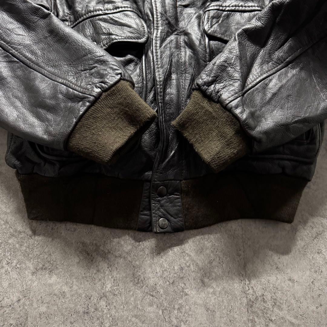 【80s vintage】フライトジャケット　XL G-1 A-2 牛革　短丈