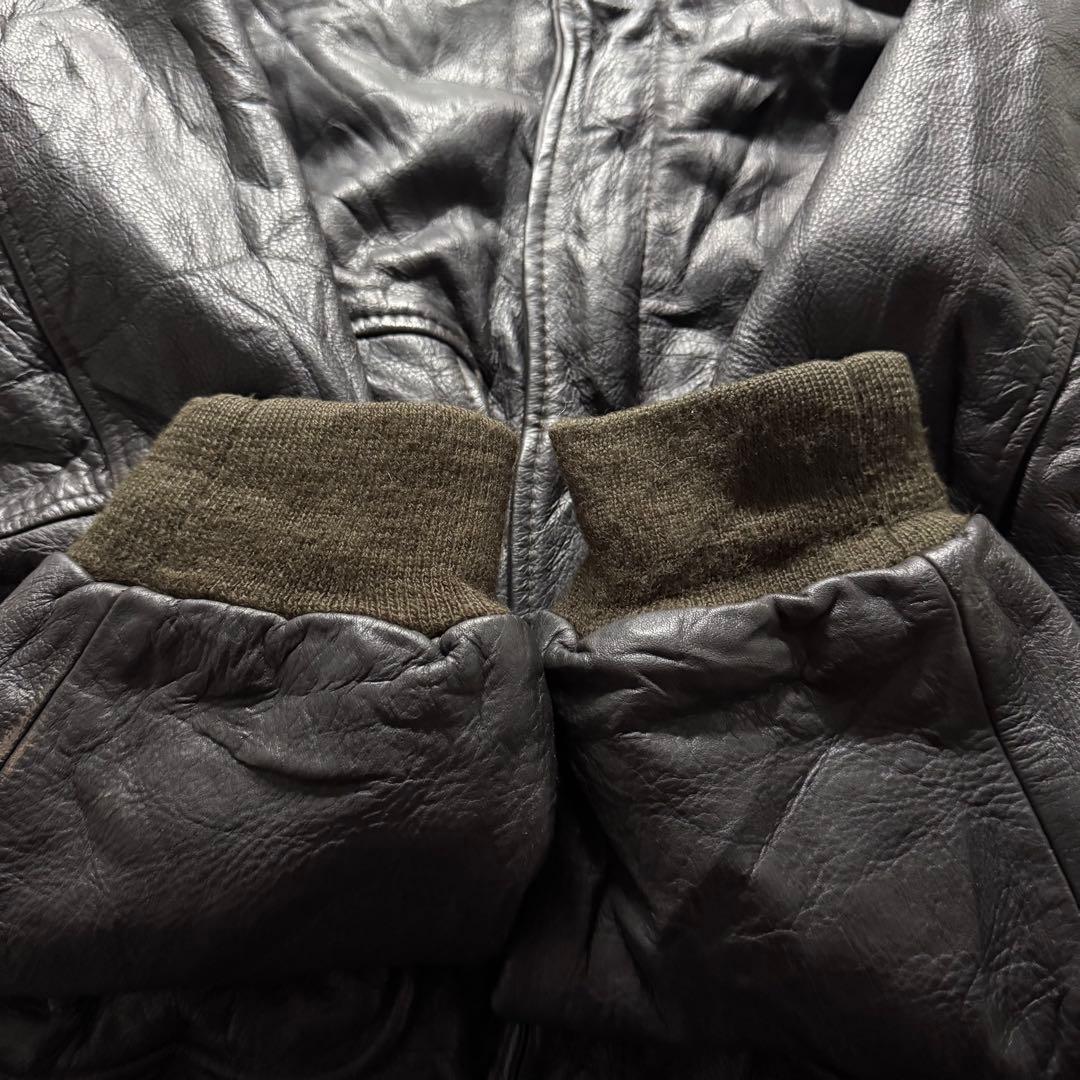 【80s vintage】フライトジャケット　XL G-1 A-2 牛革　短丈