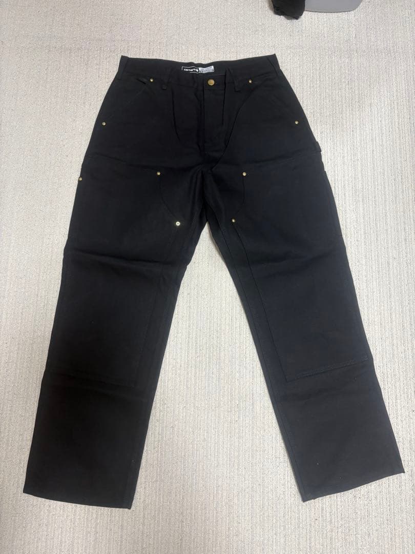 【極美品】 Carhartt ダブルニー ワークパンツ ブラック 34×30