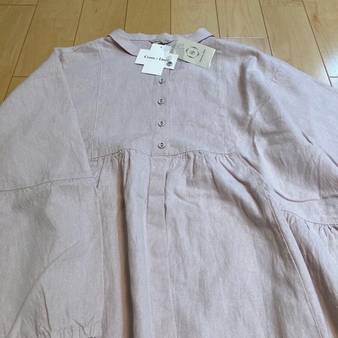 ⭐︎ほうじ茶☆新品タグ付きsm2クロスリネンショールカラーワンピースMピンク