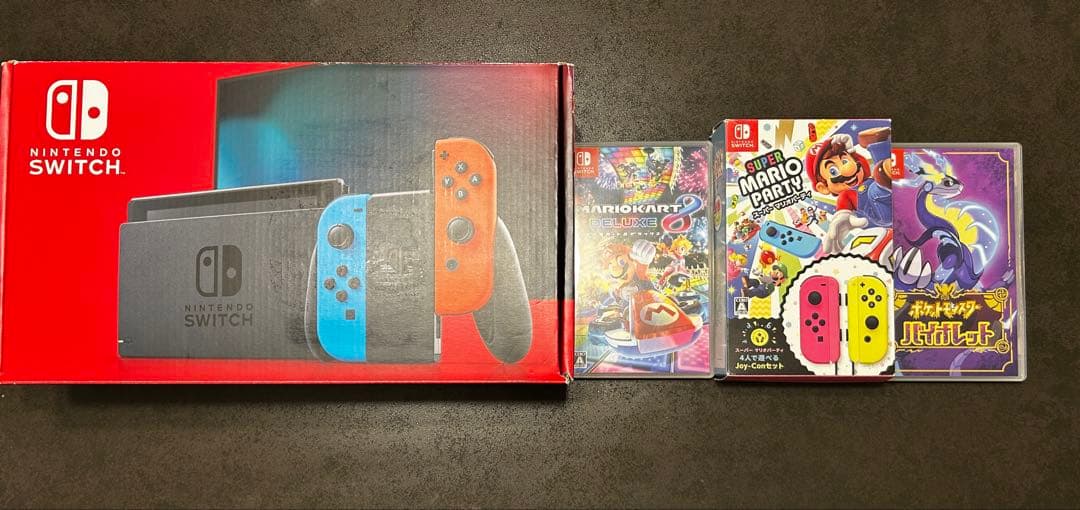 Nintendo Switch 本体＋ソフト3本 マリオパーティJoy-Con付