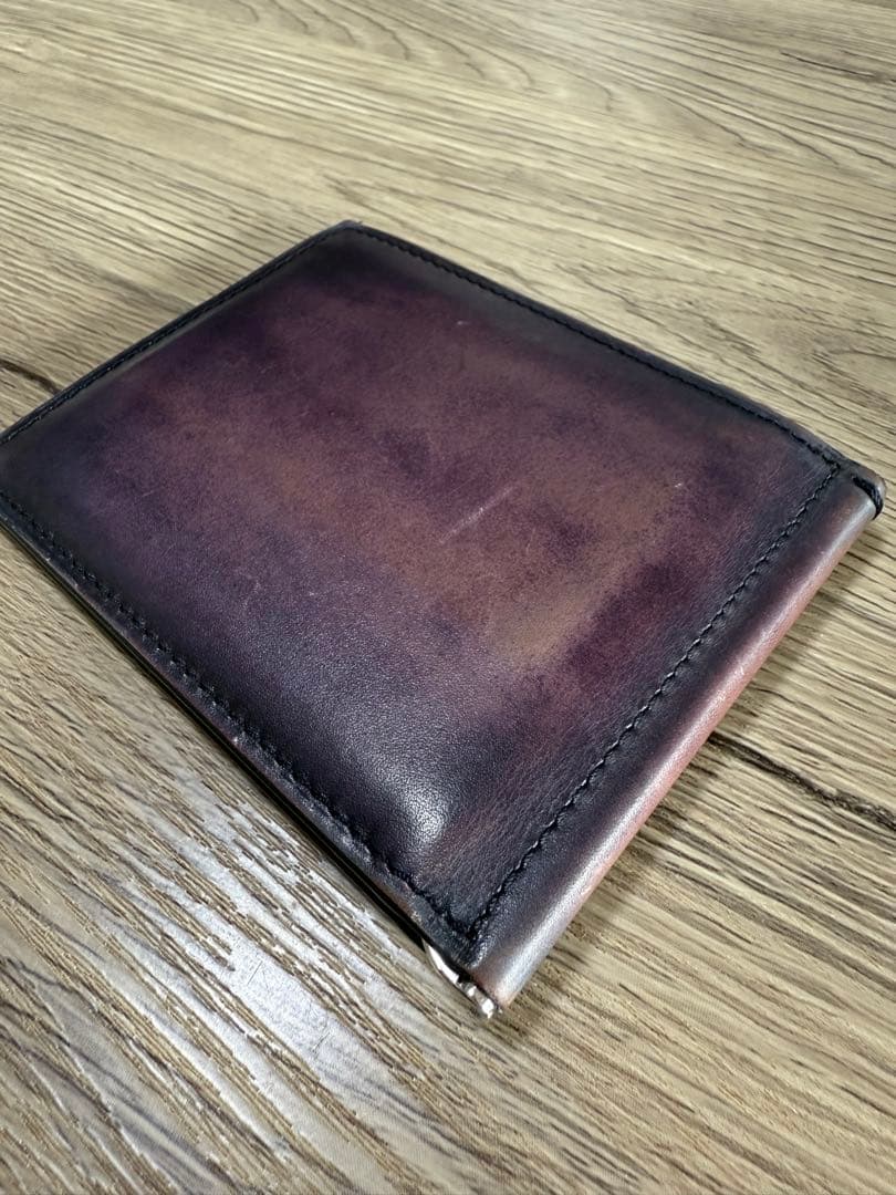 Berluti ベルルッティカリグラフィー 二つ折り財布 マネークリップ