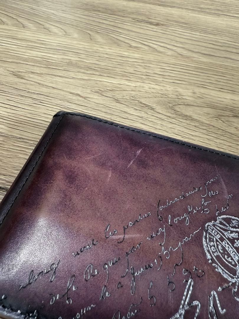 Berluti ベルルッティカリグラフィー 二つ折り財布 マネークリップ