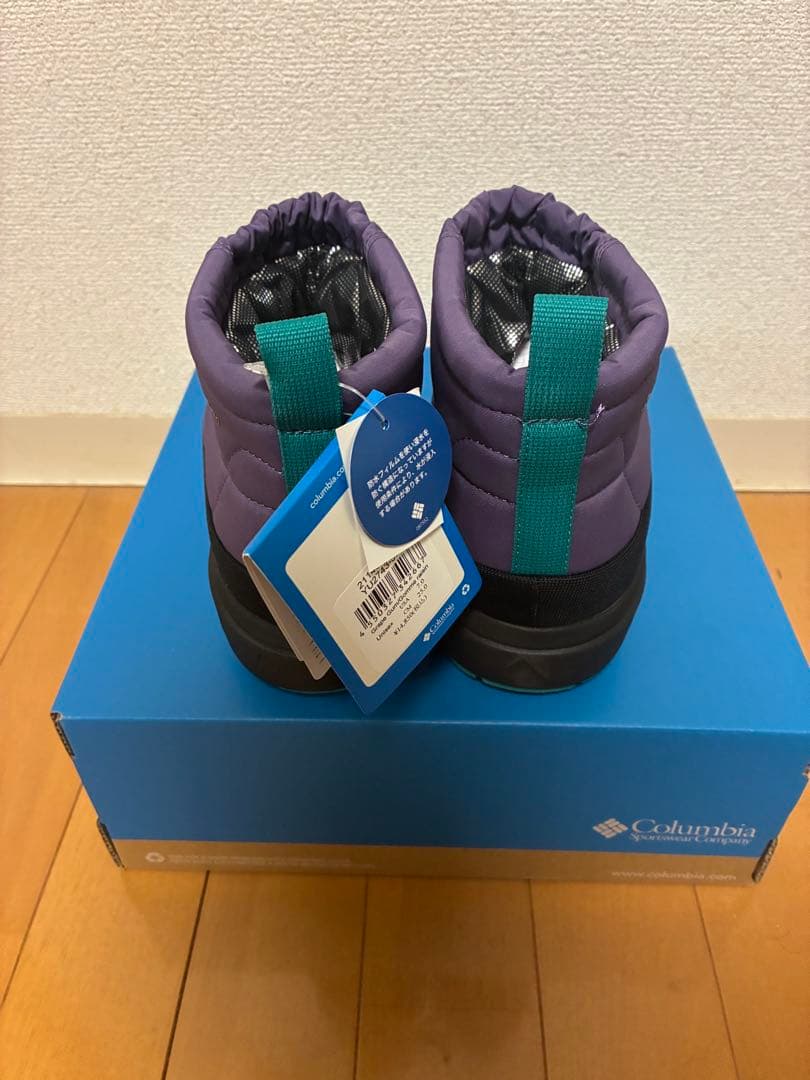 【未使用】コロンビア Columbia イエローテイル ショートブーツ 25㎝紫