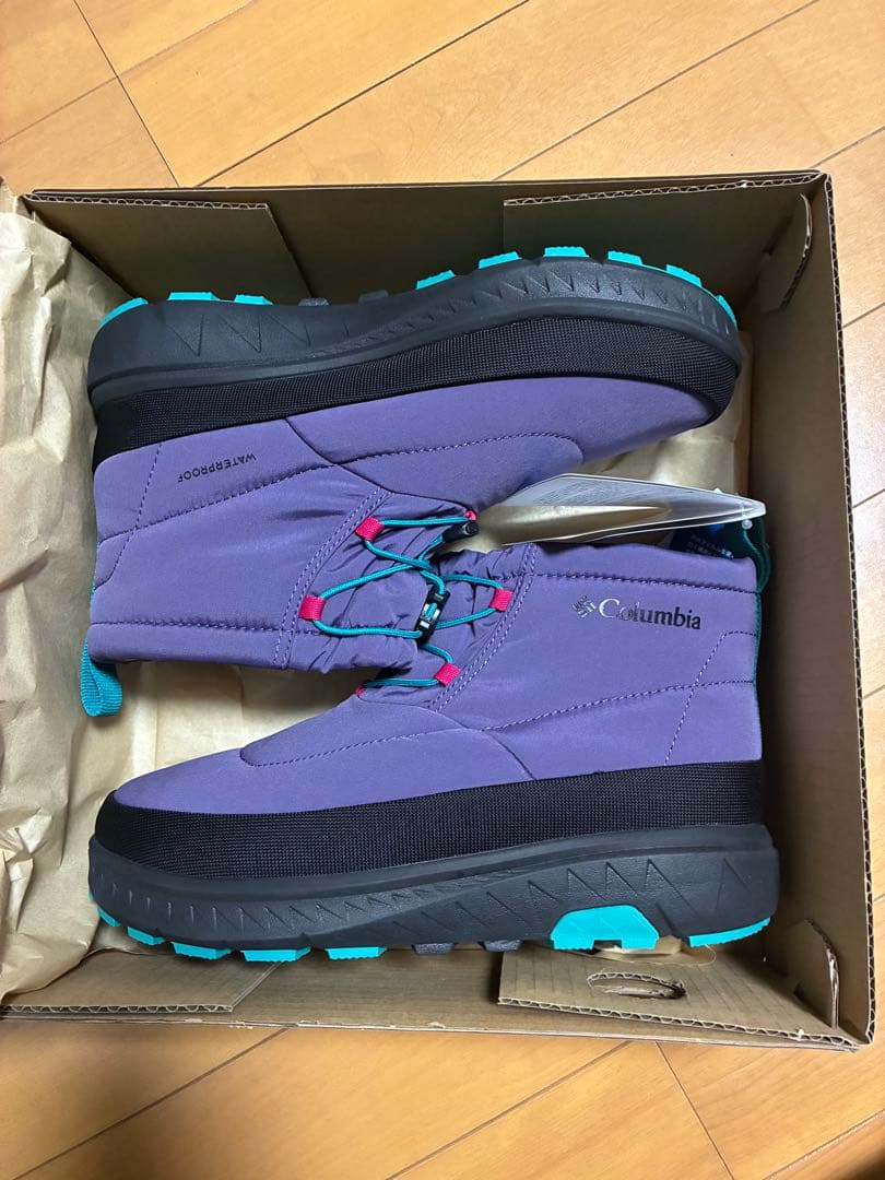 【未使用】コロンビア Columbia イエローテイル ショートブーツ 25㎝紫