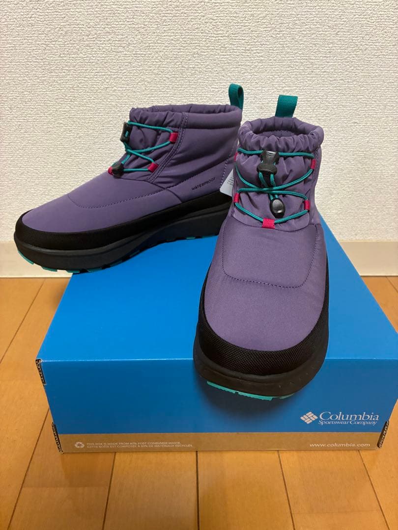【未使用】コロンビア Columbia イエローテイル ショートブーツ 25㎝紫