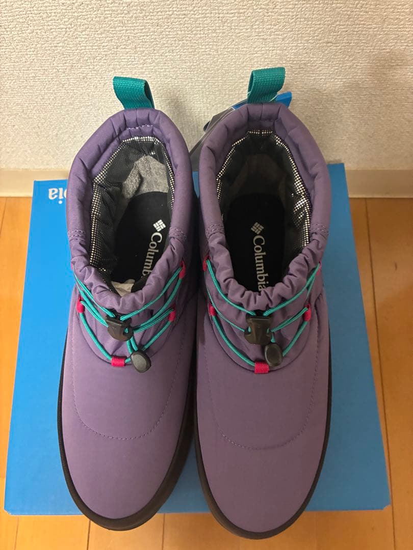 【未使用】コロンビア Columbia イエローテイル ショートブーツ 25㎝紫