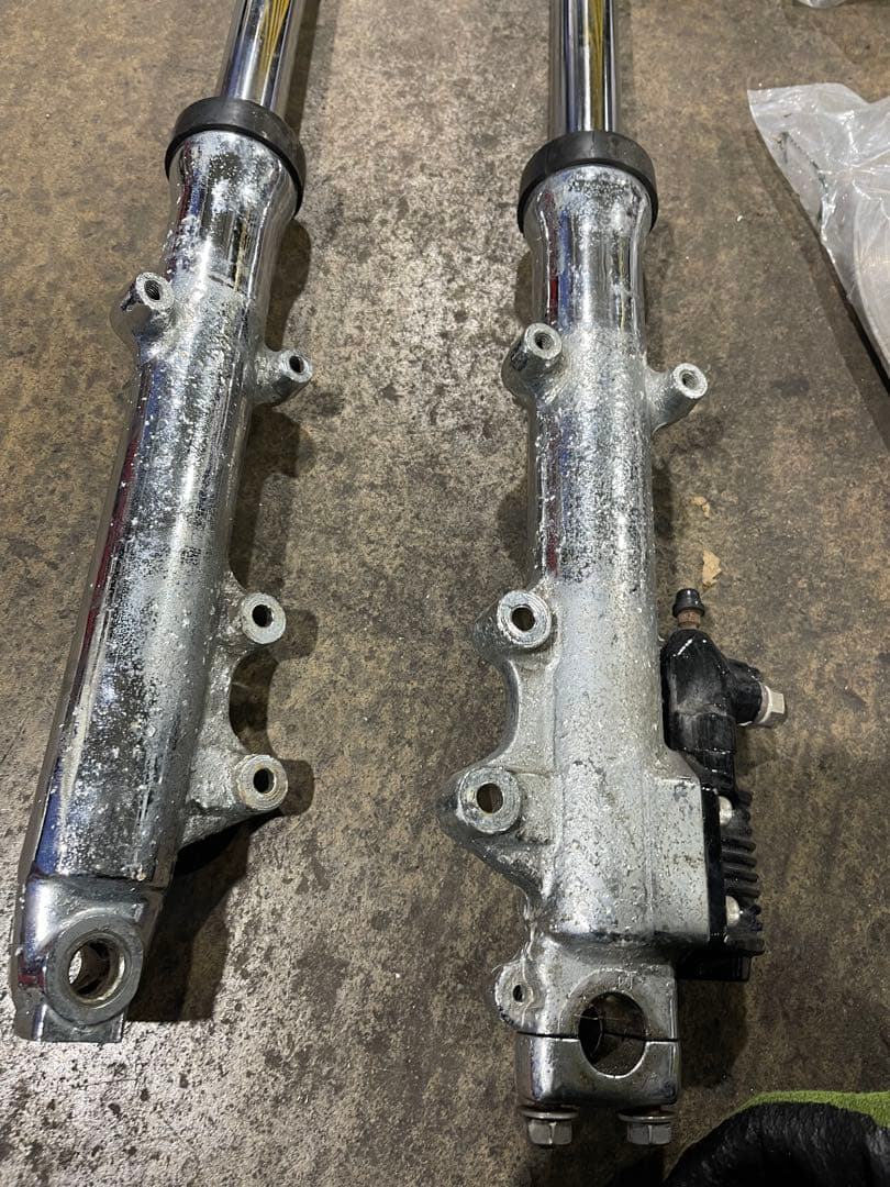 GS400 フロントフォーク　ブレーキ　ローター　キャリパーセット