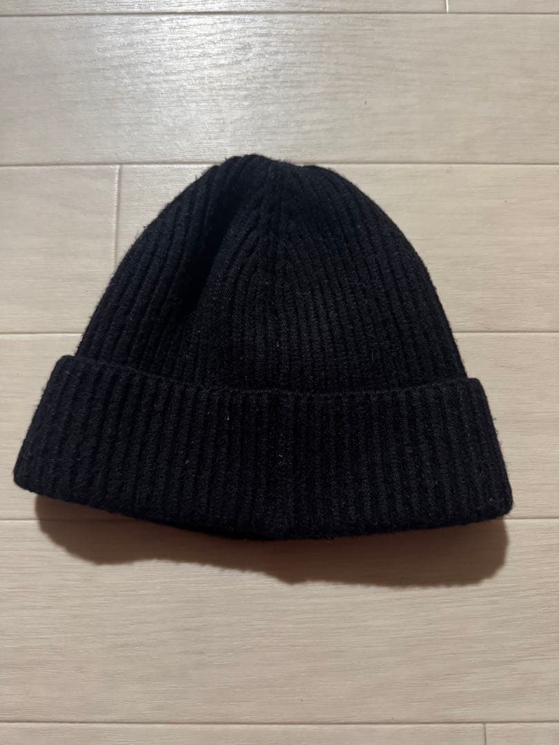 アミパリス　ami ニット帽 ハート刺繍 黒　ビーニー