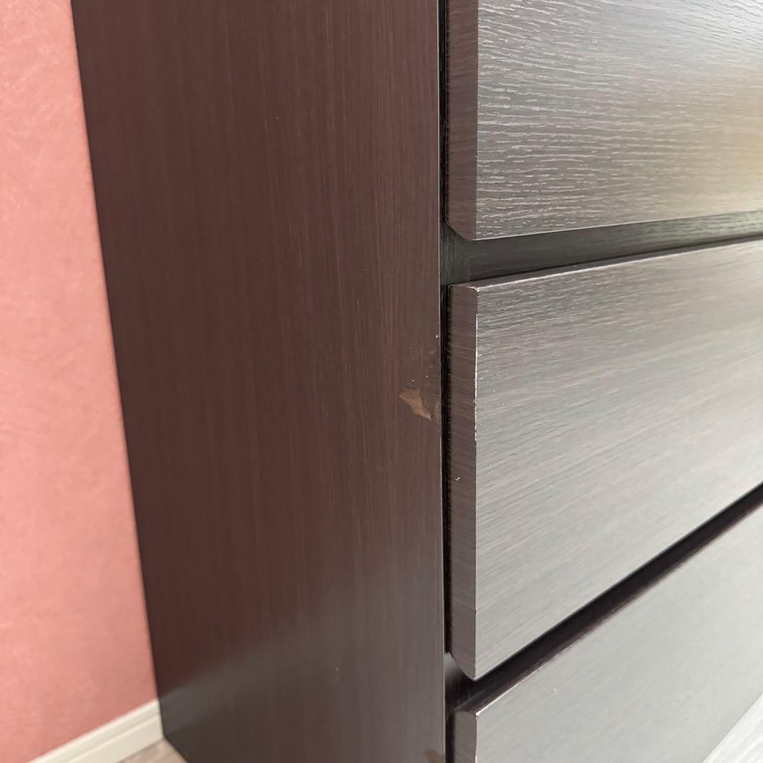 ニトリ 6段 ハイチェスト(クエス 120-6HC BK)