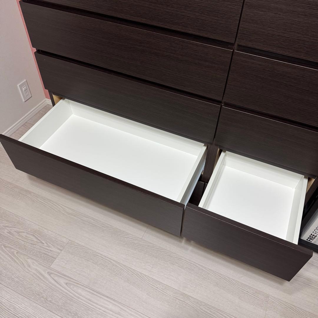 ニトリ 6段 ハイチェスト(クエス 120-6HC BK)