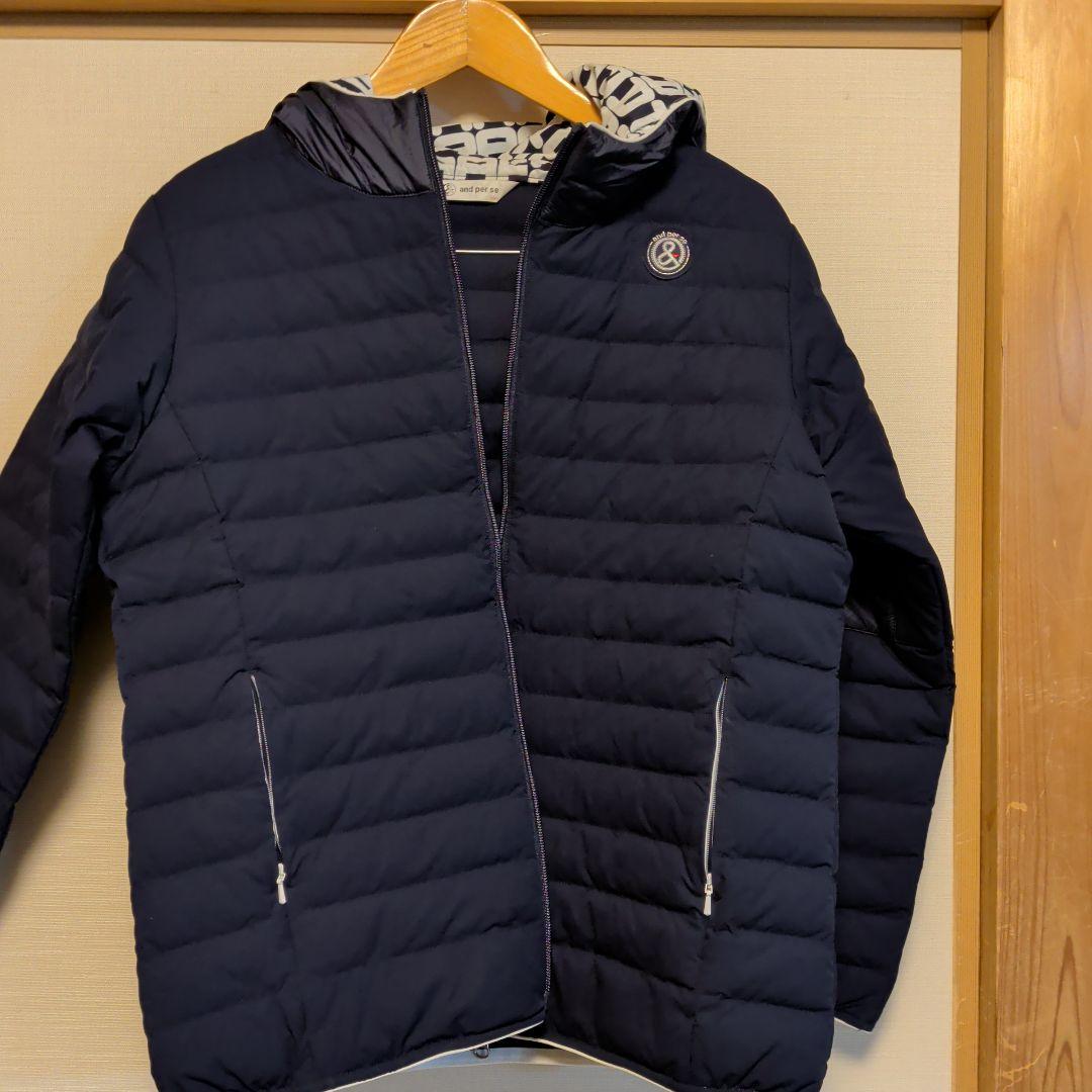 and per se ネイビー ダウンジャケット LL