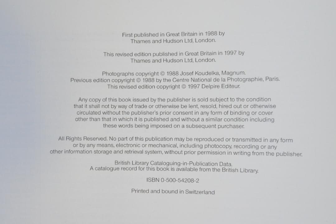 【Josef Koudelka: Exiles】ジョセフ・クーデルカ　未読品