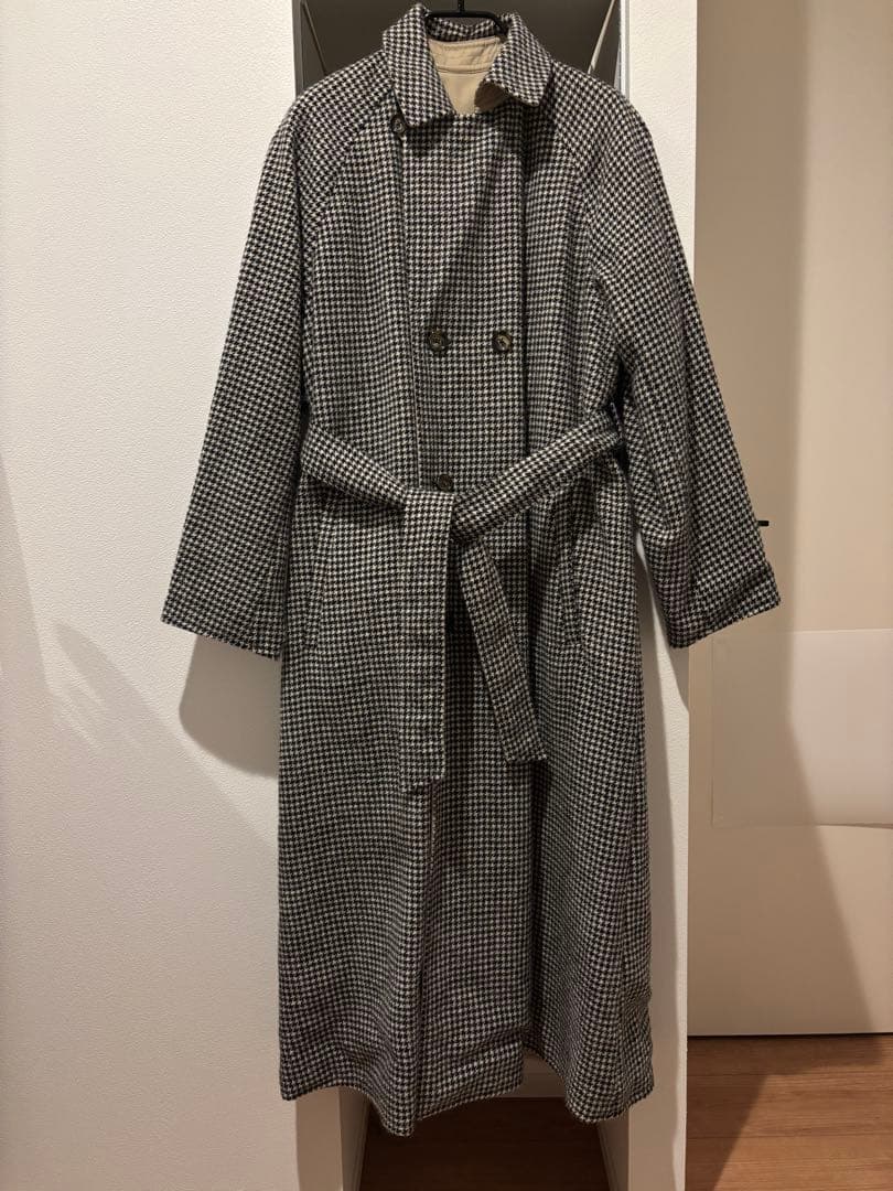 美品 ROKUロクベージュリバーシブル トレンチコート チェック宮崎あおい着用