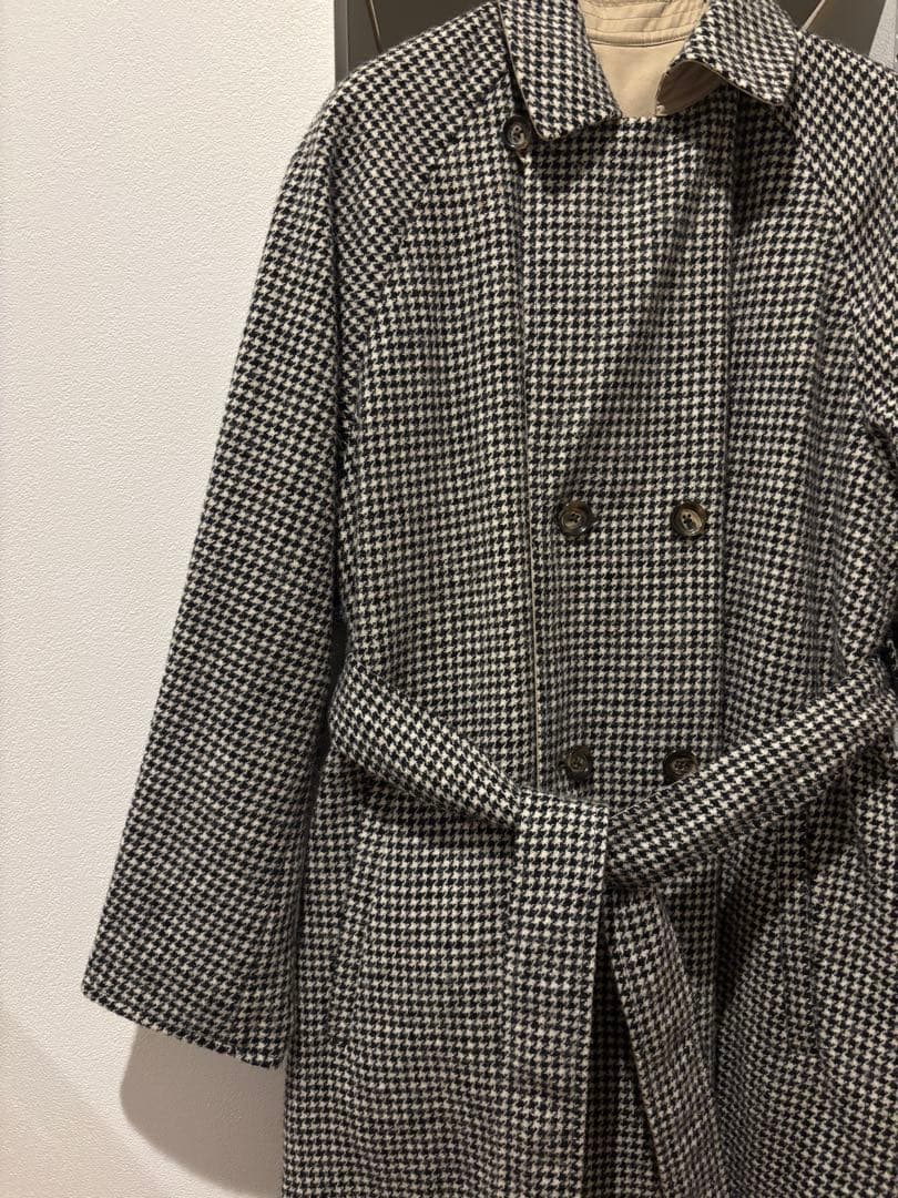 美品 ROKUロクベージュリバーシブル トレンチコート チェック宮崎あおい着用