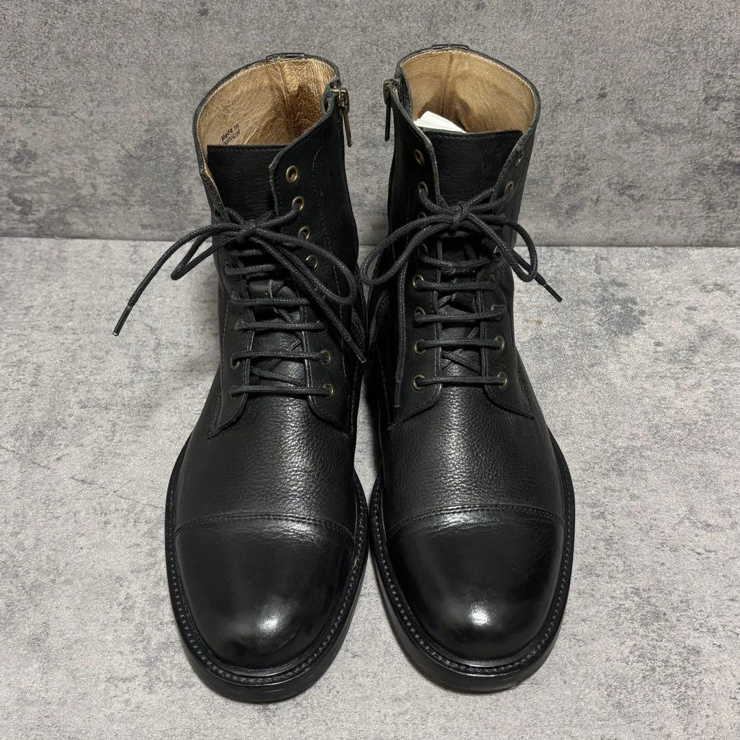 未使用級　アルフレッドバニスター　ワークブーツ　シボ革　ブラック　高級　2124
