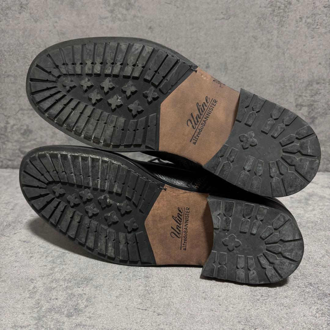 未使用級　アルフレッドバニスター　ワークブーツ　シボ革　ブラック　高級　2124