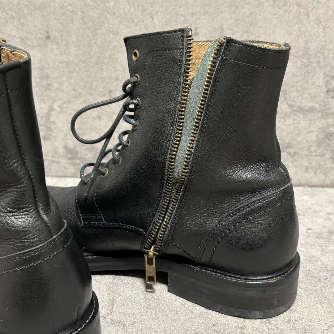 未使用級　アルフレッドバニスター　ワークブーツ　シボ革　ブラック　高級　2124