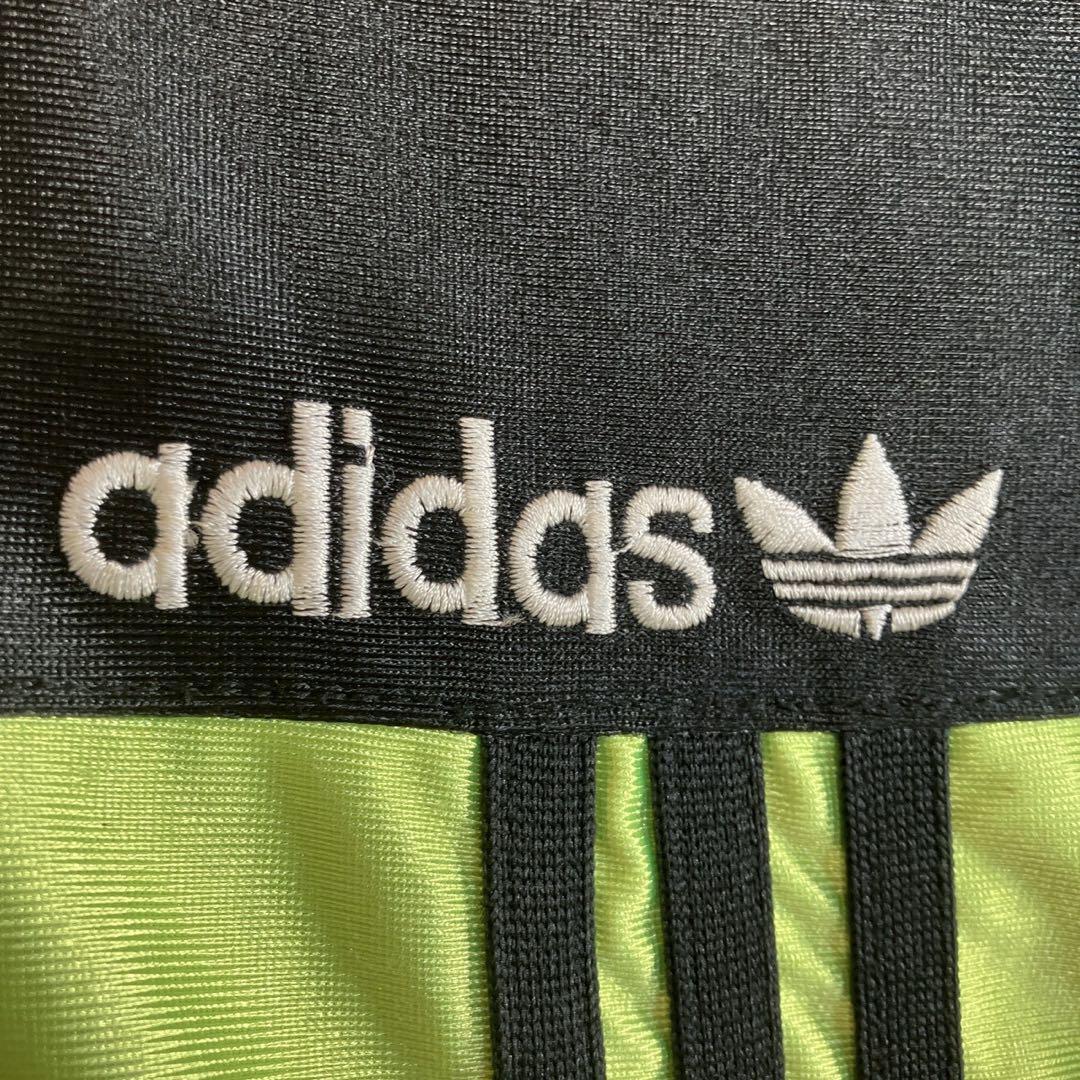 《大人気》adidas トラックジャケット ロゴ刺繡 M ブラック イエロー