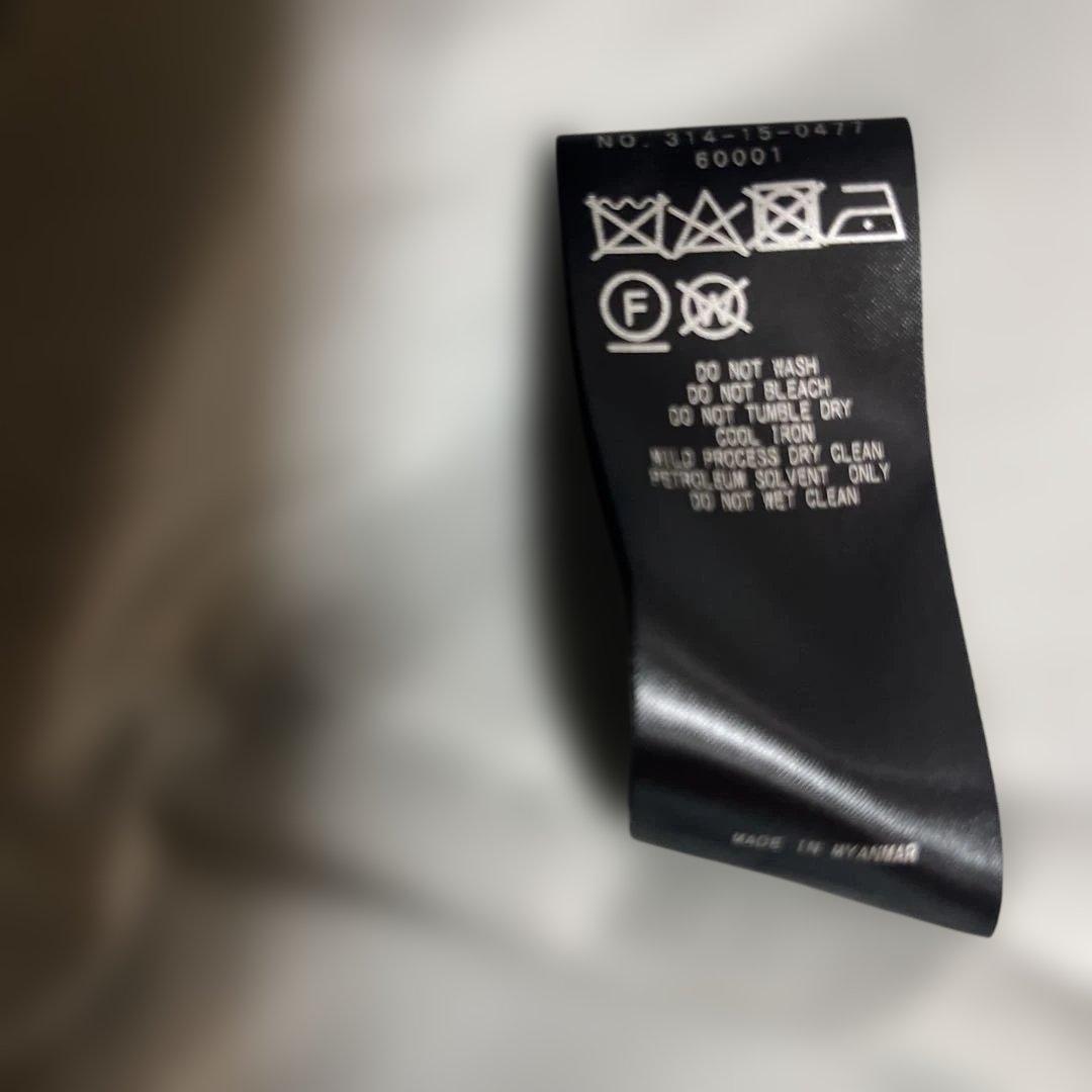 美品　シップス　SUPER140ノーカラーショートコート　38Mサイズ