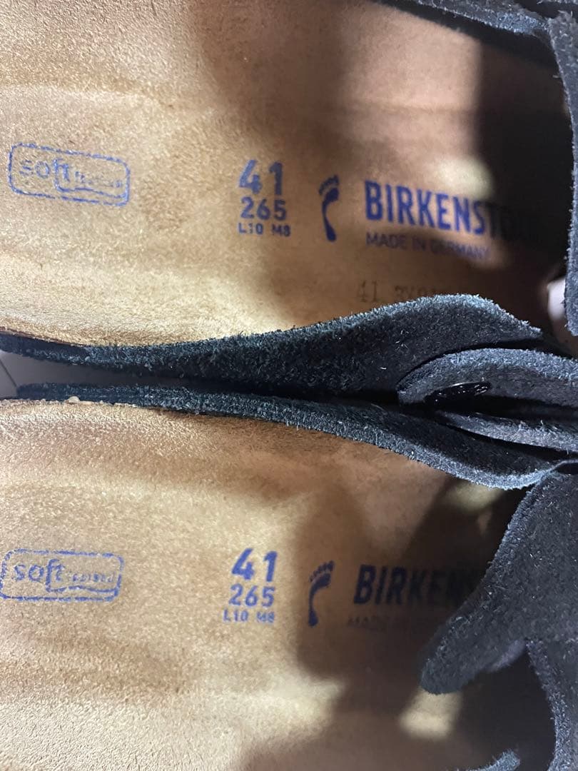 BIRKENSTOCK BOSTON スエード レザー 41 ブラック