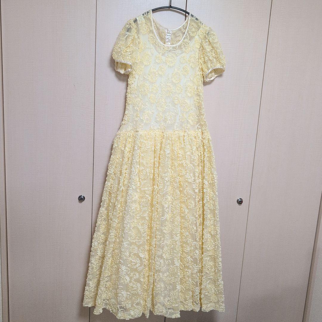 カネコイサオ　ワンピースドレス　＋インナードレス付き