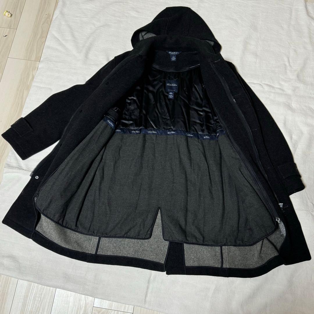 美品BrooksBrothersダッフルコートM黒イングランド製ウール