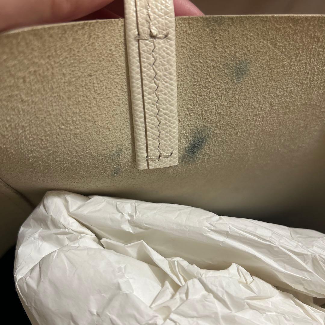 最終値下げ　美品　CELINE レザーショルダーバッグ ホワイト/ブラック　カバ