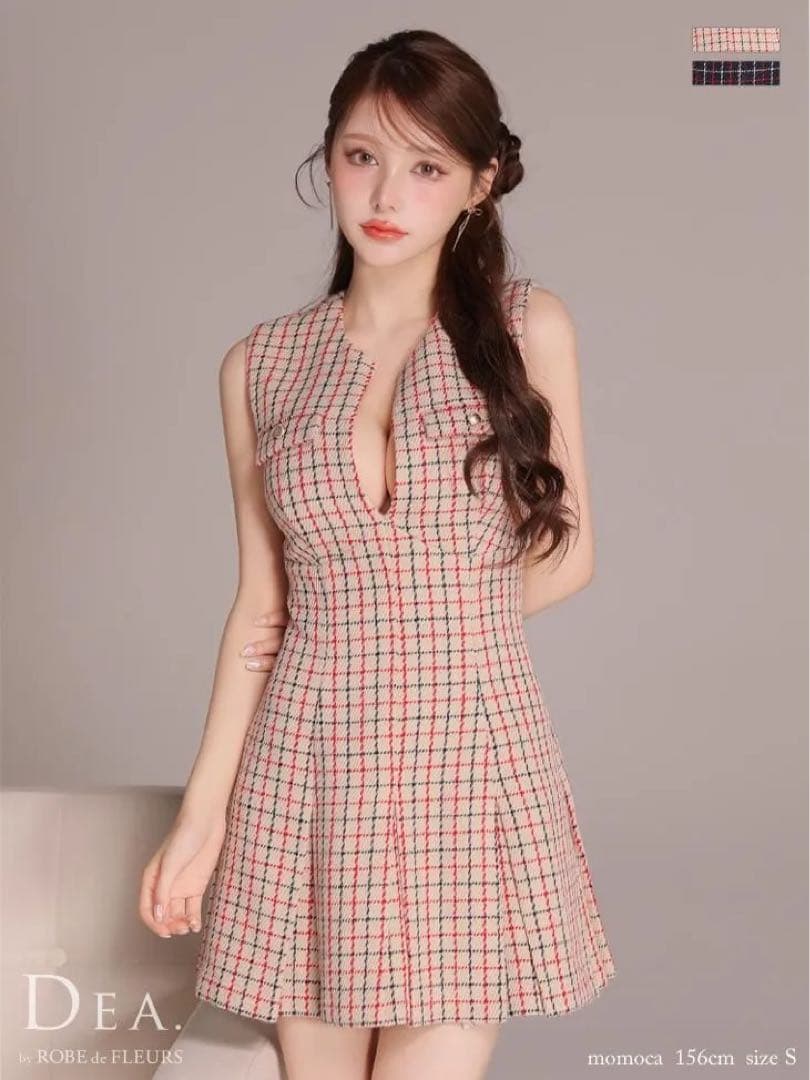 DEA チェック柄ドレス