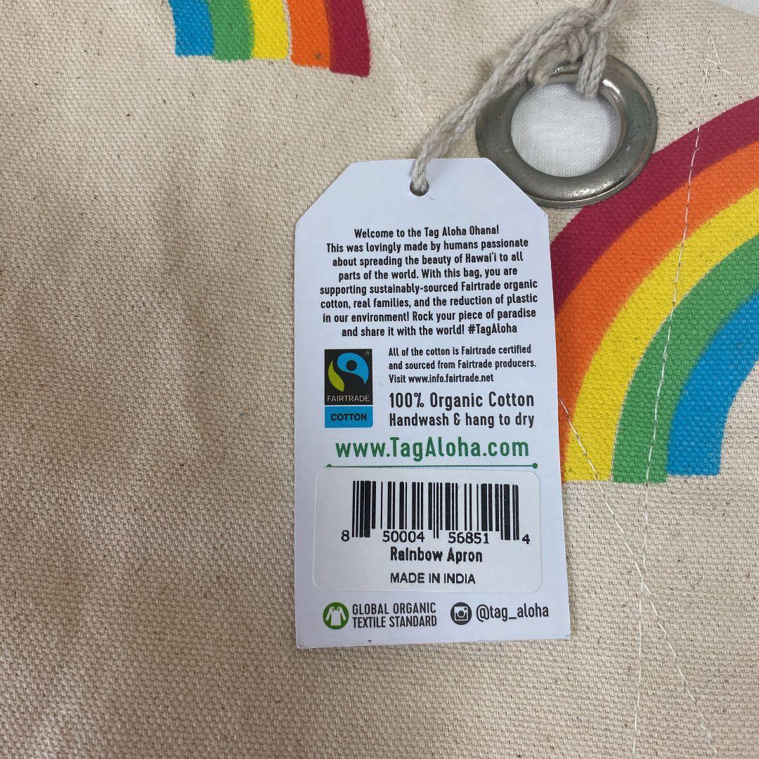 ハワイHawaii⭐︎レアWHOLEFOODSホールフーズエプロンレインボー柄