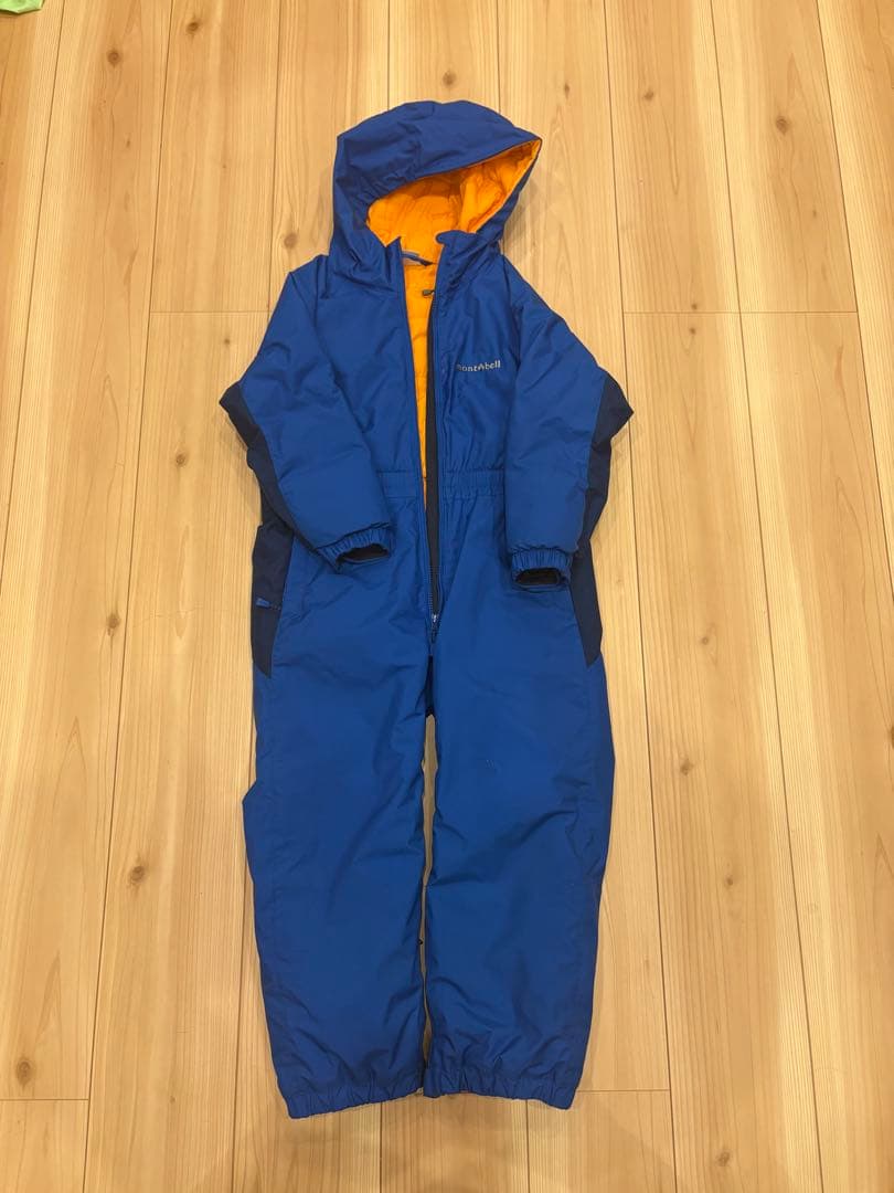 モンベル mont-bell スノーウェア つなぎ 120cm キッズおまけ付き