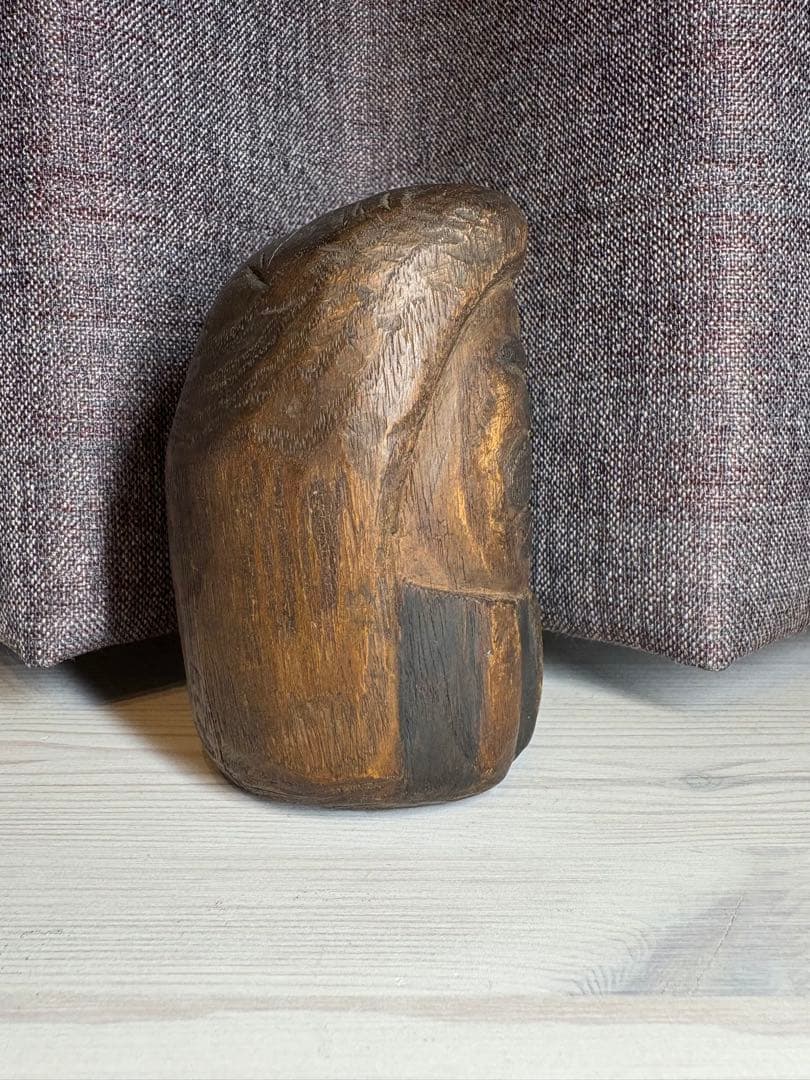 大正時代（1925年） だるま 木彫り