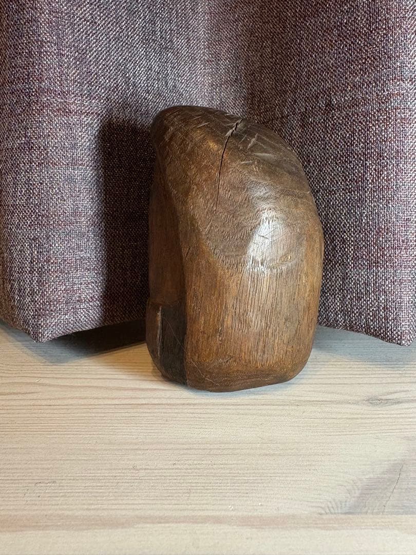 大正時代（1925年） だるま 木彫り