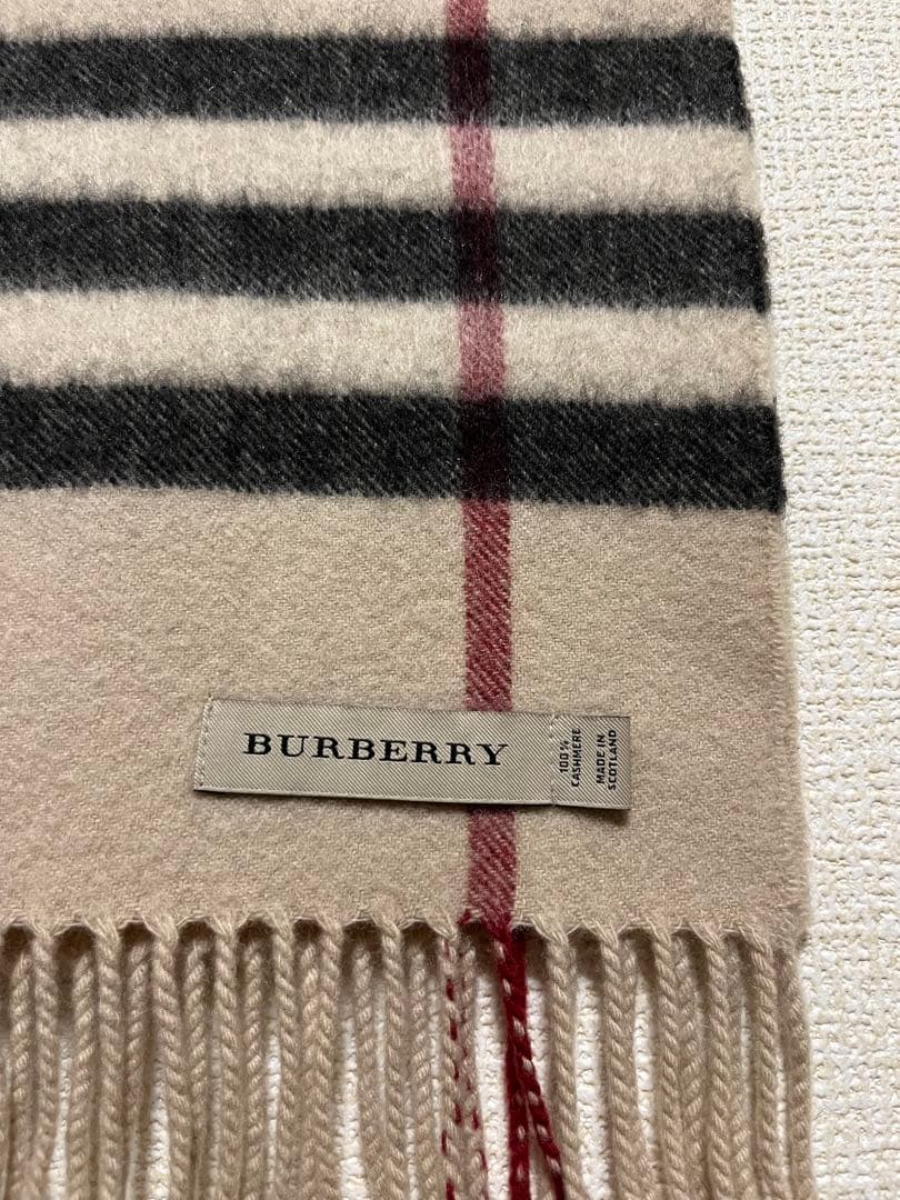 BURBERRY　バーバリー　マフラー　カシミア100％　ストーン