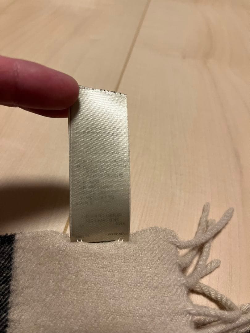 BURBERRY　バーバリー　マフラー　カシミア100％　ストーン