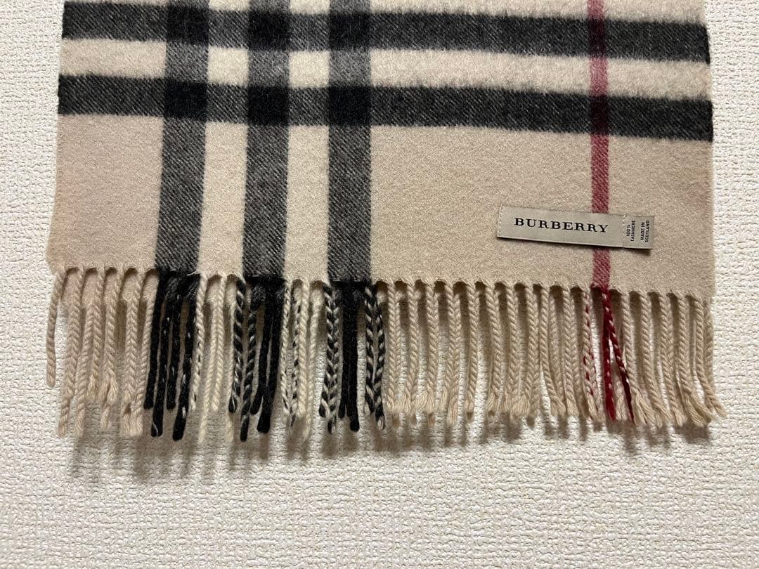 BURBERRY　バーバリー　マフラー　カシミア100％　ストーン