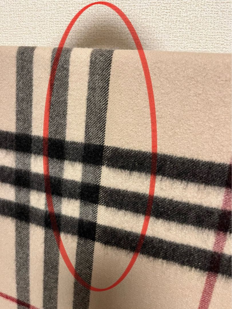 BURBERRY　バーバリー　マフラー　カシミア100％　ストーン