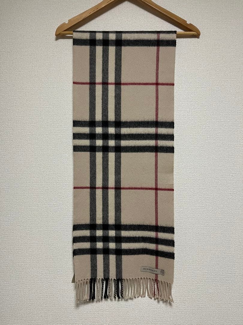 BURBERRY　バーバリー　マフラー　カシミア100％　ストーン