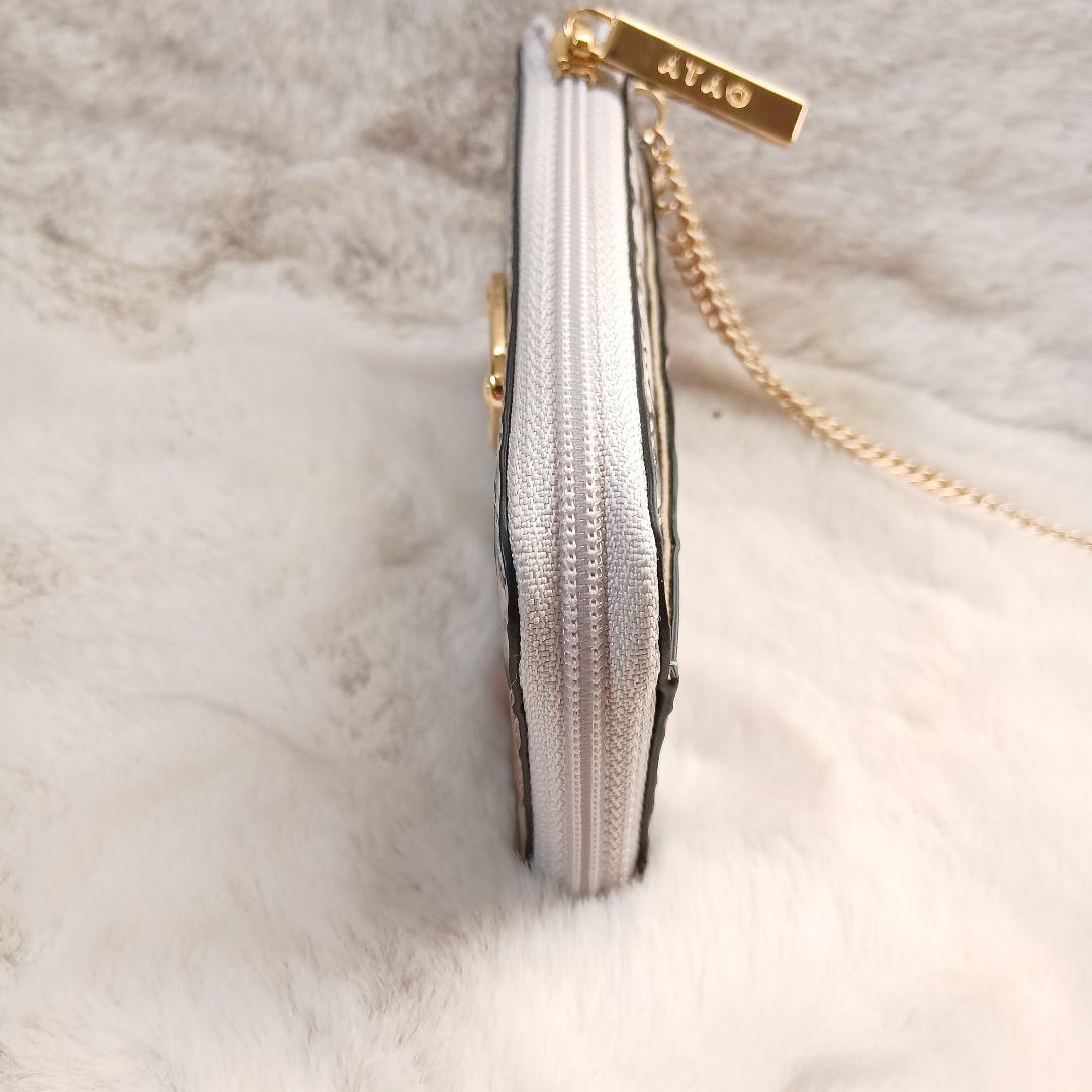 未使用　ATAO キーケース ベル ハッピーヴィトロ プラチナグラス ハート