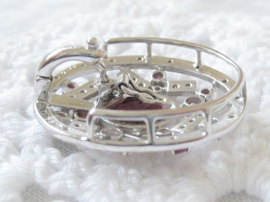 K14WGルベライト×ダイヤチャーム