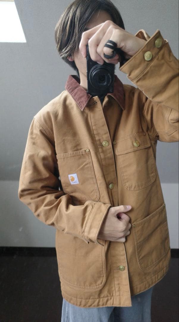 CarharttチョアコートSブラウンUSAワークジャケットダックジャケット