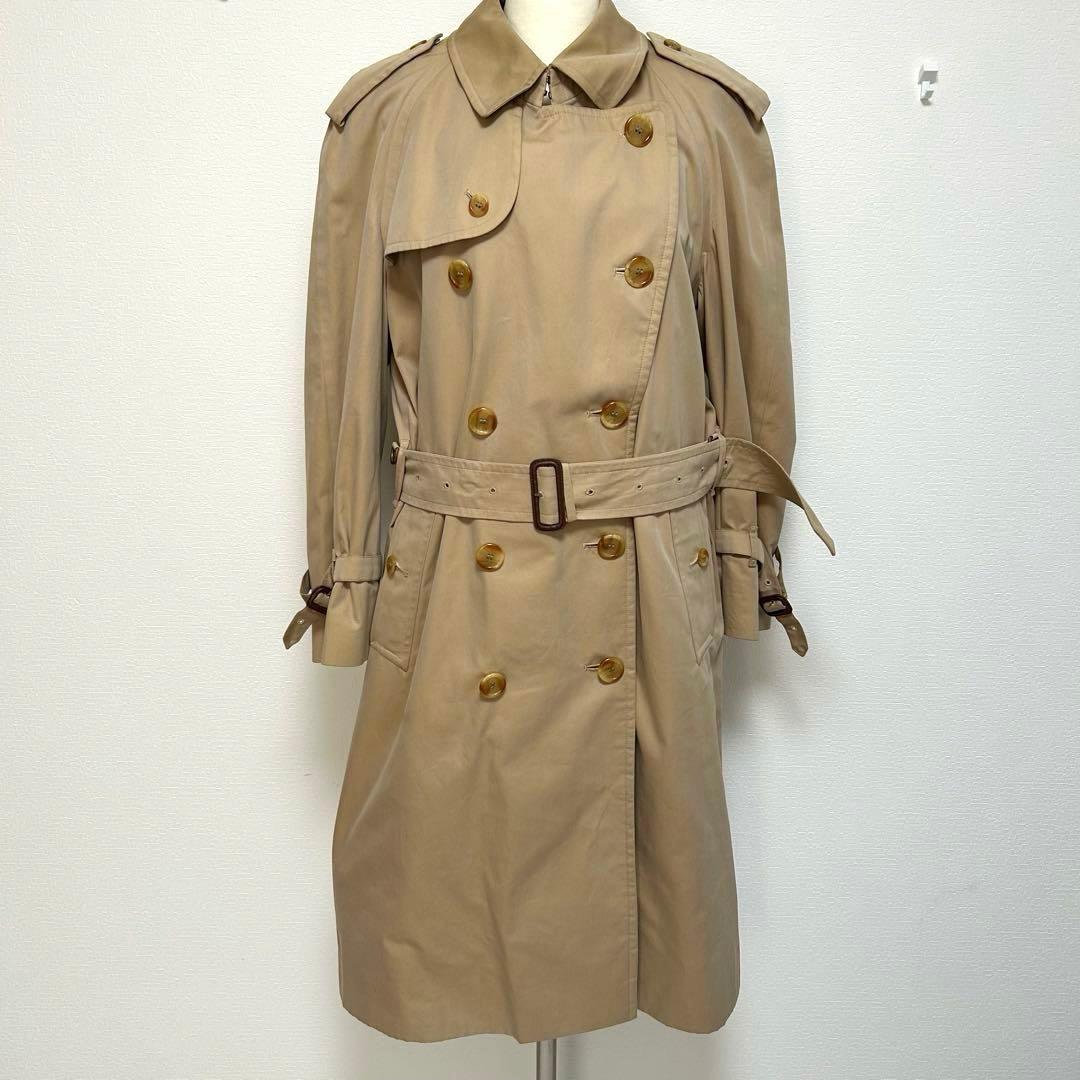 英国製 バーバリー トレンチコート ライナー付 ベルト コットン100% 44