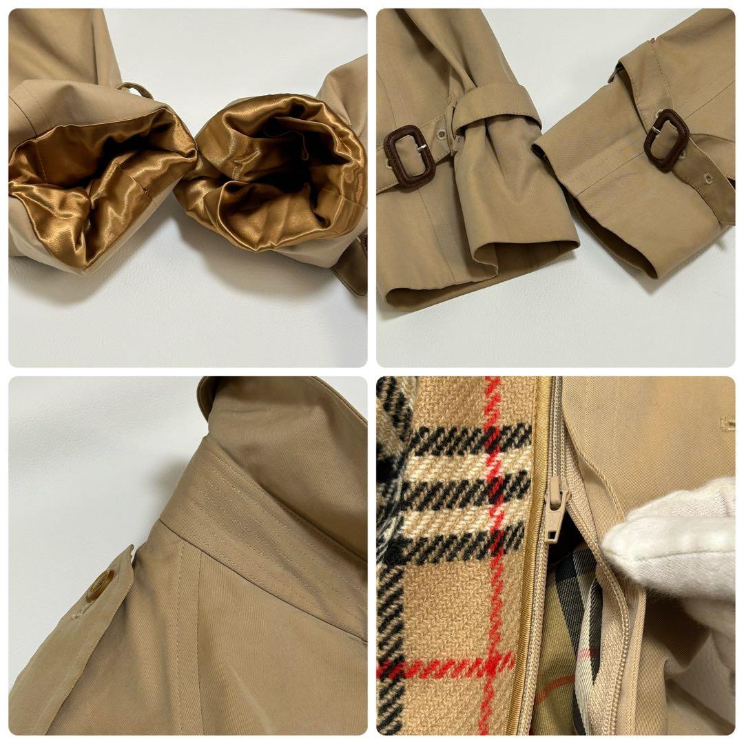 英国製 バーバリー トレンチコート ライナー付 ベルト コットン100% 44