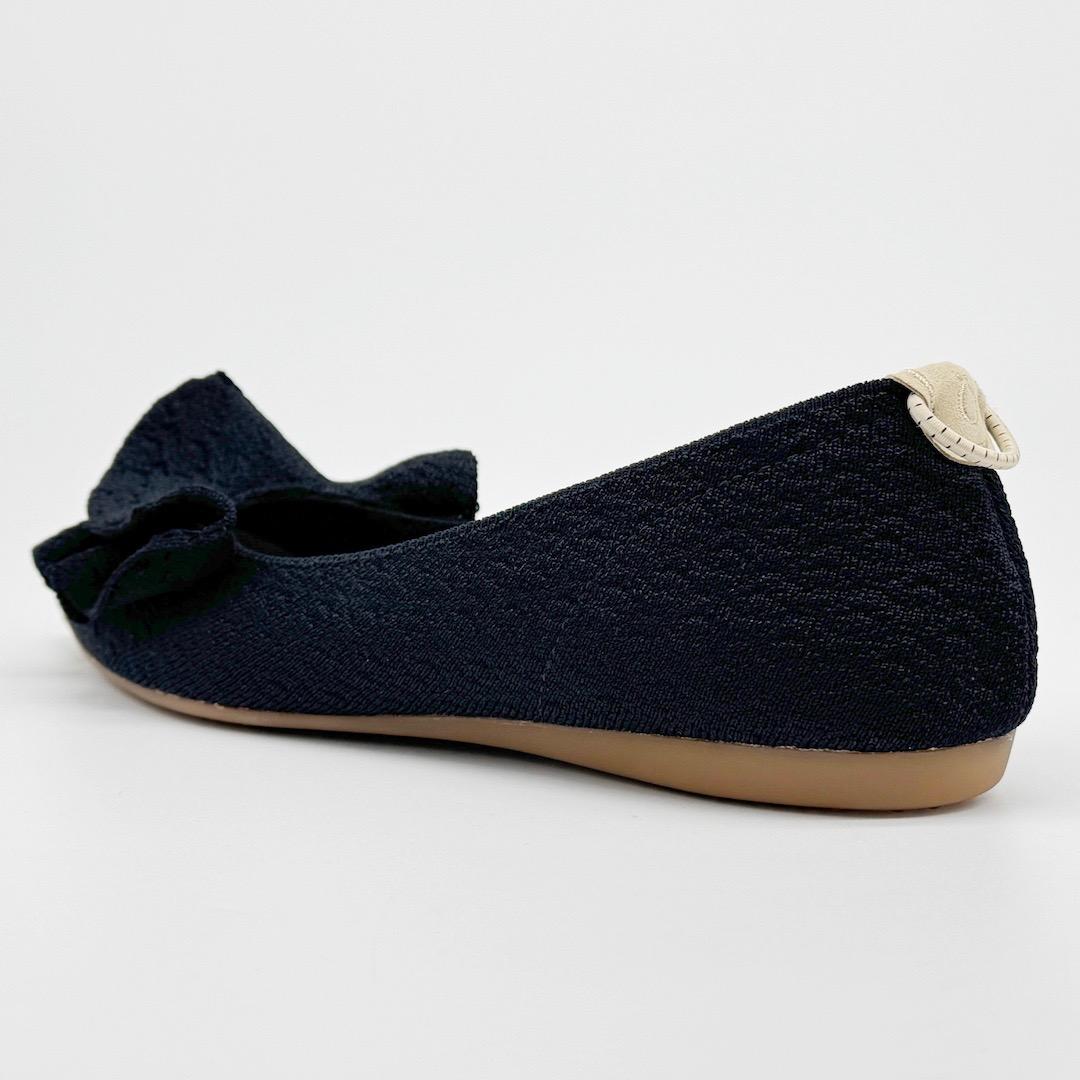 試着のみ Offen オッフェン pointed-FRIN フリル パンプス 黒