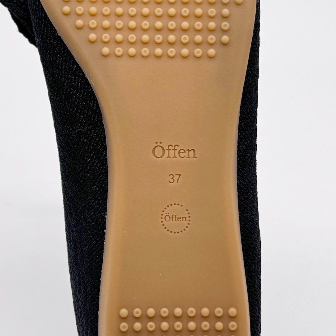 試着のみ Offen オッフェン pointed-FRIN フリル パンプス 黒