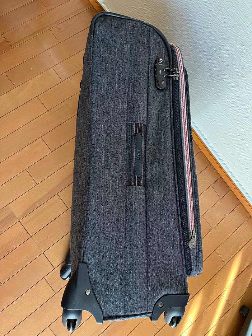 キプリング✳︎グレーデニム　キャリーバッグスーツケース　特大